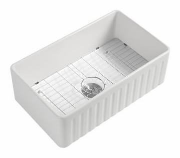 1 Bowl 33 x 20 Fireclay Reversible Apron Front Sink