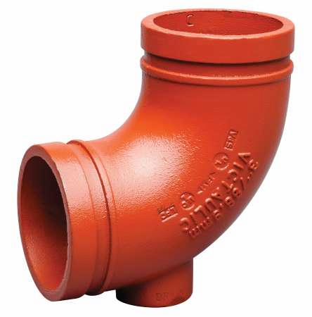 4" Grooved 90 Elbow with Drain No. 10-DR