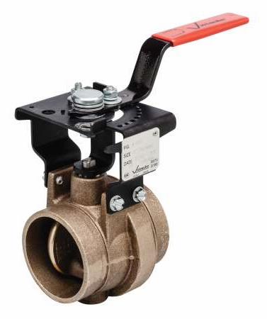 2-1/2" Butterfly Valve for Copper Tubing w/Lever Lock Handle Series 608N