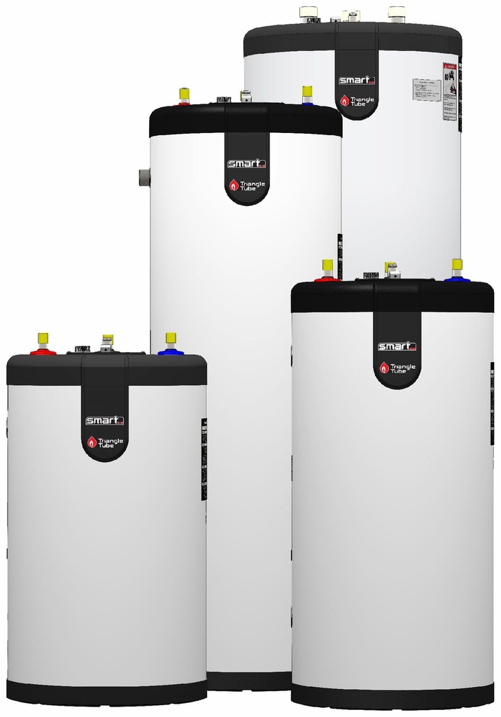 TRIANGLE TUBE INDIRECT WATER HEATER, SMART 60 gal / "tank in tank, high efficiency, 316 stainless steel, made in Belgium
