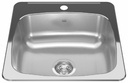 Reginox 20" 1-Hole 1 Bowl Drop-In Kitchen Sink