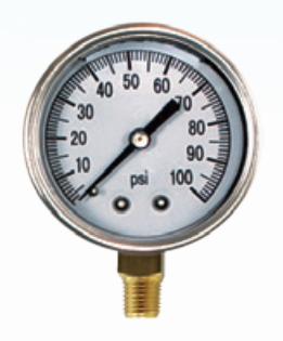 Gauge 1/8" MNPT 100PSI