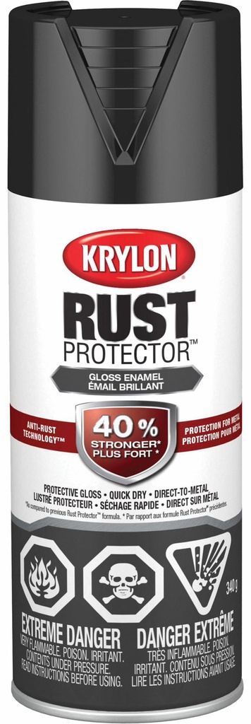 KRYLON RUST PRTCTR BLACK PAINT 12OZ