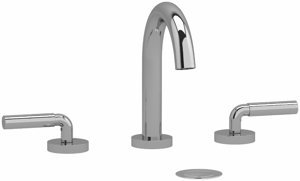Riu Widespread Bathroom Faucet with C-Spout with Lever Handles 1.2 GPM