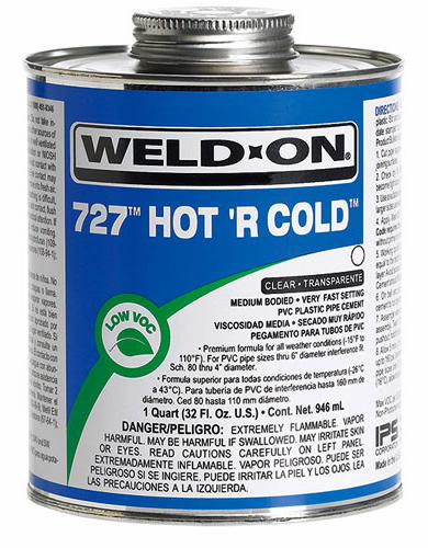 473ml 727 Hot 'R Cold PVC Cement Clear
