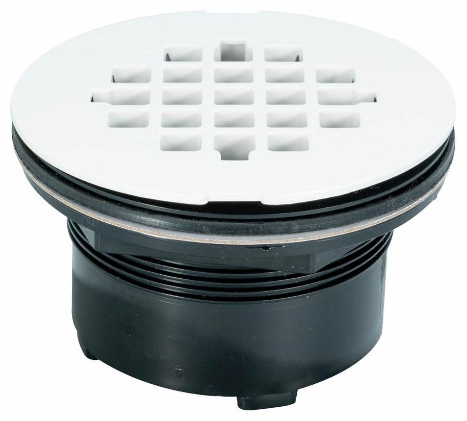 ABS SureFit No Caulk Shower Drain with Snap-in Grate 7103 Series