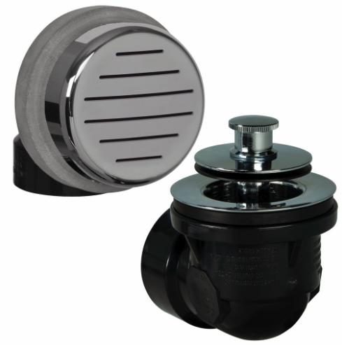 CLASS W/TST HALF WASTE AND OVERFLOW CHROME L+T