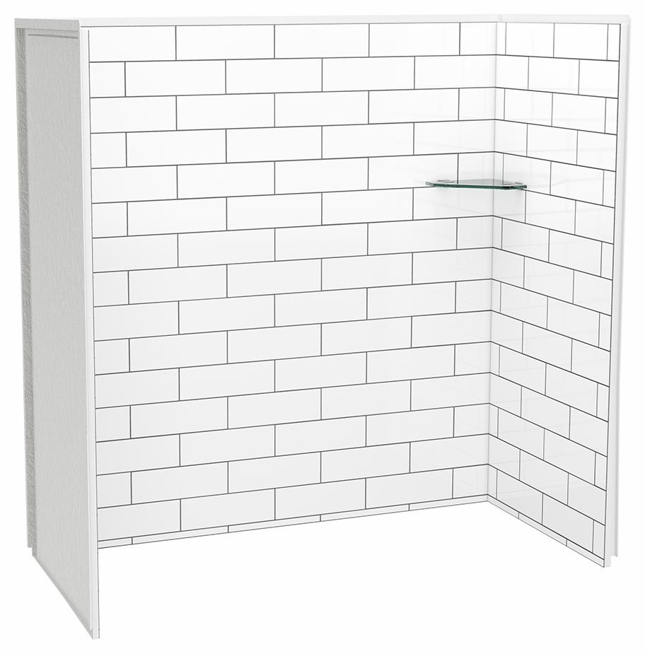 Utile 60" x 30" x 60" 3-Piece Alcove Tub Wall Kit