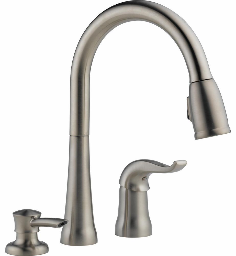 Kate Kitchen Faucet with Pulldown Spay and Soap Dispenser