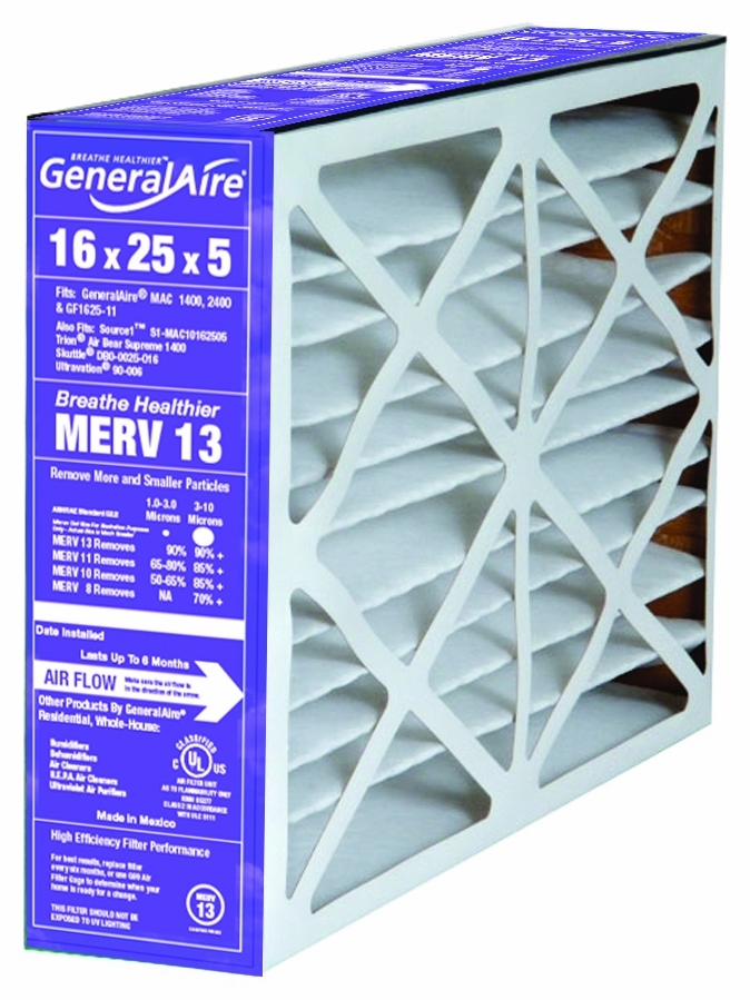 1625 MERV 13 16X25X5 FOR MAC1400 (6/CTN 54/SKID)