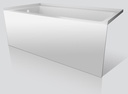 PSPACE6032SK 60x32x22 Skirted Bathtub with RH Drain