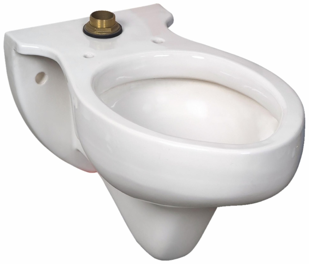 Rapidway 1.6 GPF Wall Mounted Elongated Flushometer Bowl with Top Spud (Less Seat)