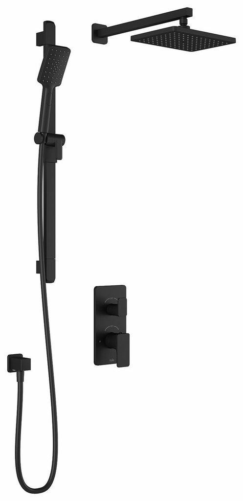Kareo TD2 Thermostatic Integrated Diverter Shower System with Wall Arm (less Valve)
