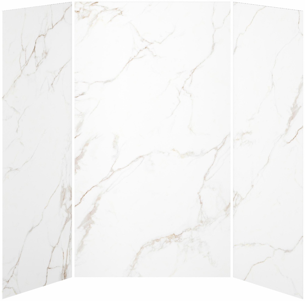 36 x 48 x 36 3-Panel Shower Wall Kit for Alcove Installation