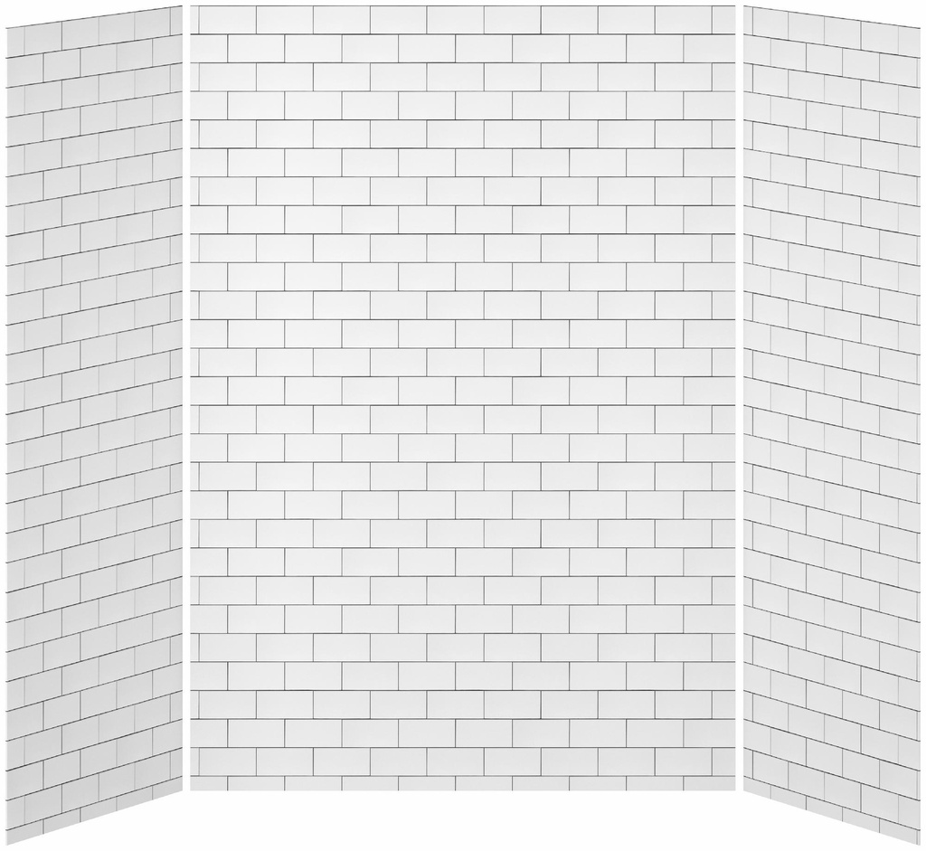 32 x 60 x 32 3-Panel Shower Wall Kit for Alcove Installation