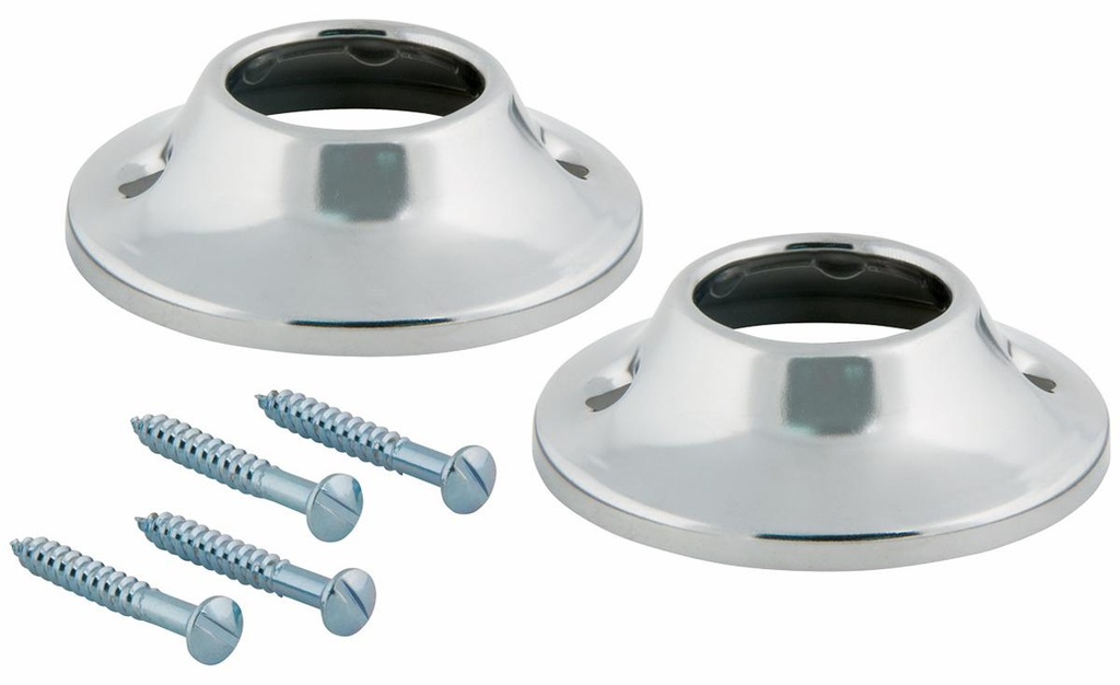 Round Shower Rod Flange Set