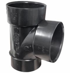 ABS DWV 3" STR SAN TEE SPGXHXH BLK