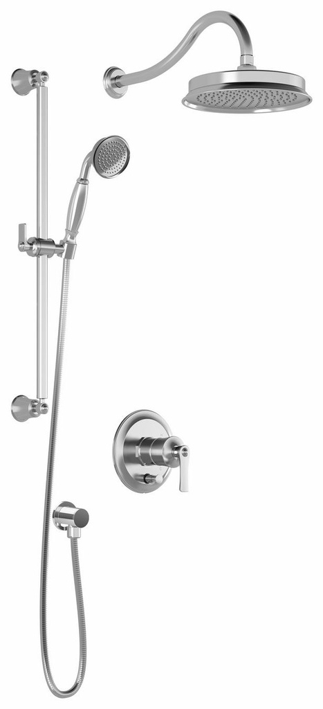 Rustik PB4 Pressure Balance Shower System with Wall Arm