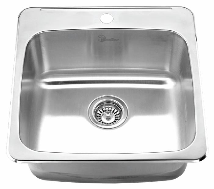 1-Hole 1 Bowl Drop-In Sink