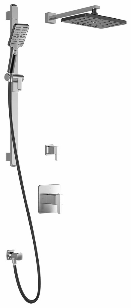 Grafik T2 Premia Thermostatic Shower System with Wall Arm (less valves)
