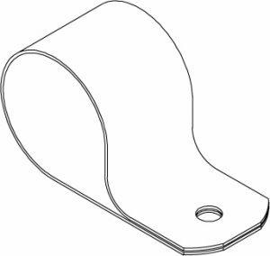 1 CPVC GALVANIZED PIPE STRAP #075