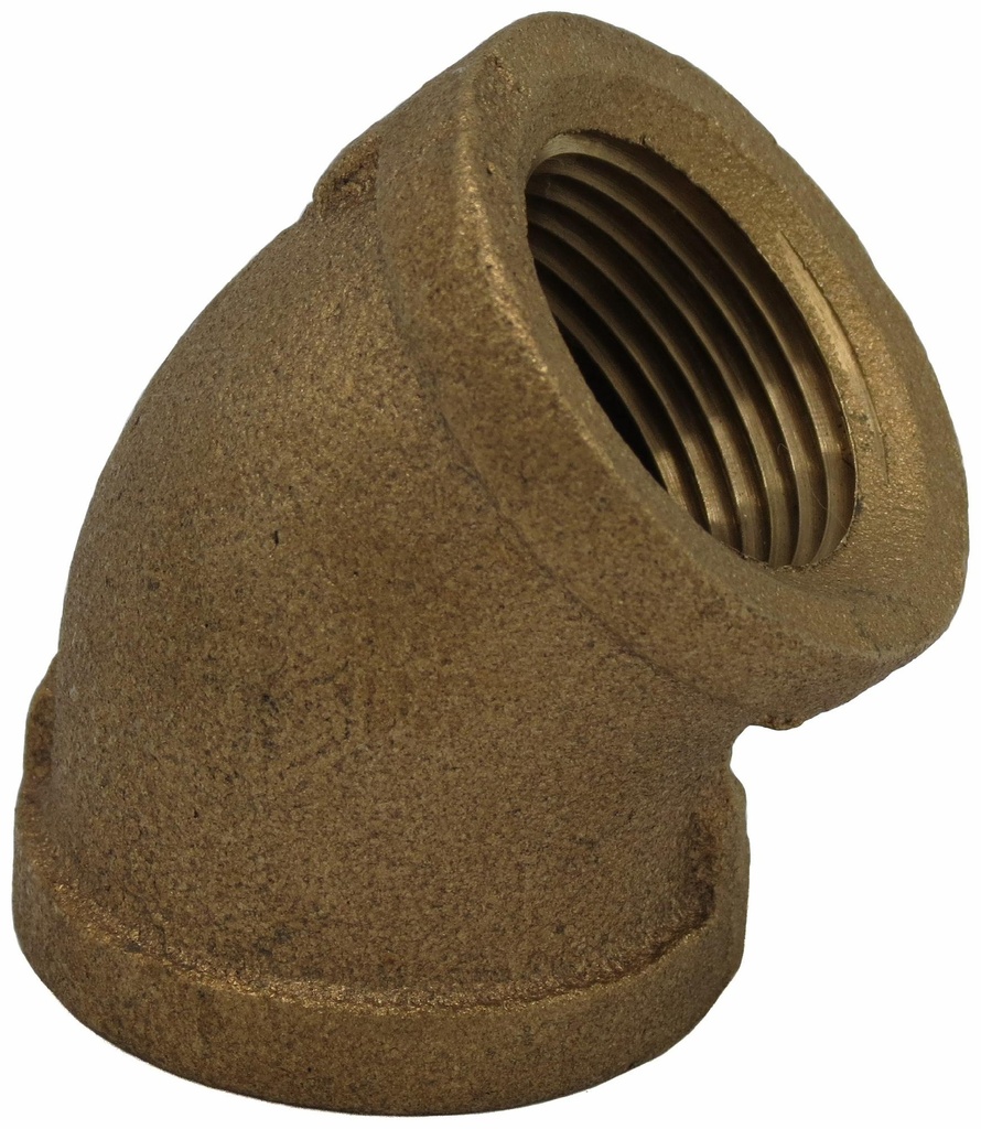 1 FIP 45 ELBOW THREADED BRONZE - LEAD FREE