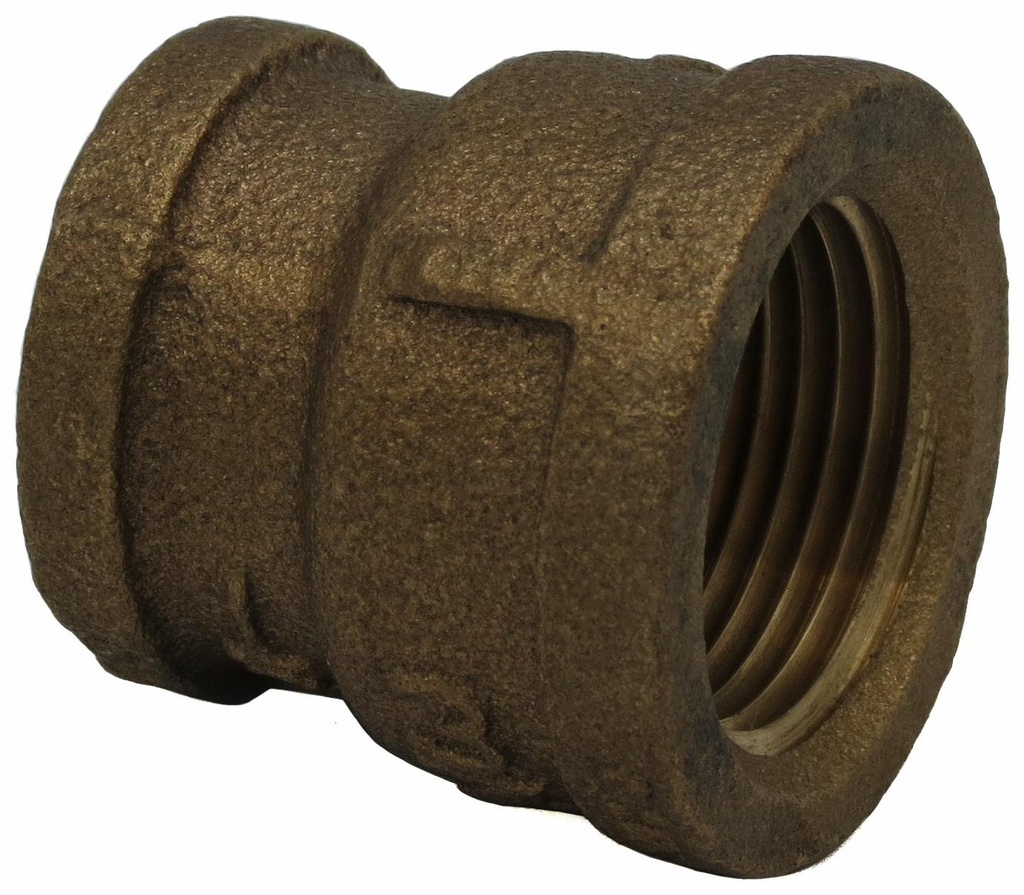 3/4 X 3/8 FIP COUPLING THREADED BRONZE - LEAD FREE