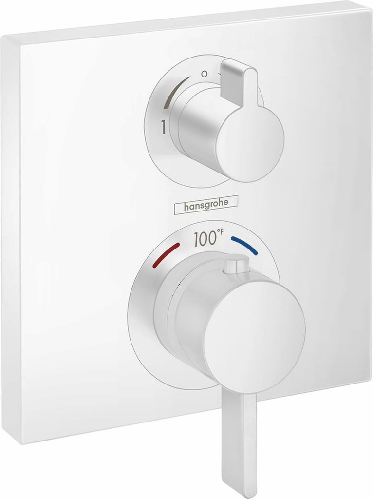 Ecostat Square Thermostatic Valve Trim with Volume Control