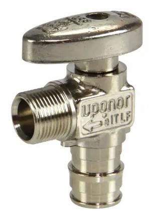 ProPEX LF Brass Angle Stop Valve, 1/2" PEX x 3/8" OD Comp.