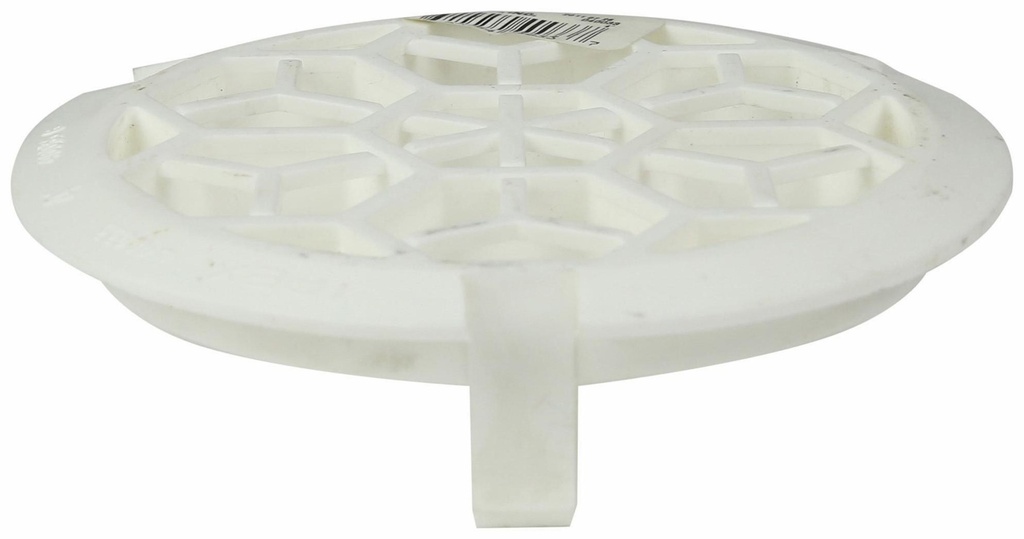 4" PE FLOOR GRATE WHITE BDS