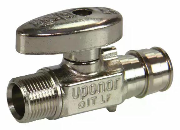 ProPEX LF Brass Straight Stop Valve, 1/2" PEX x 3/8" OD Comp.