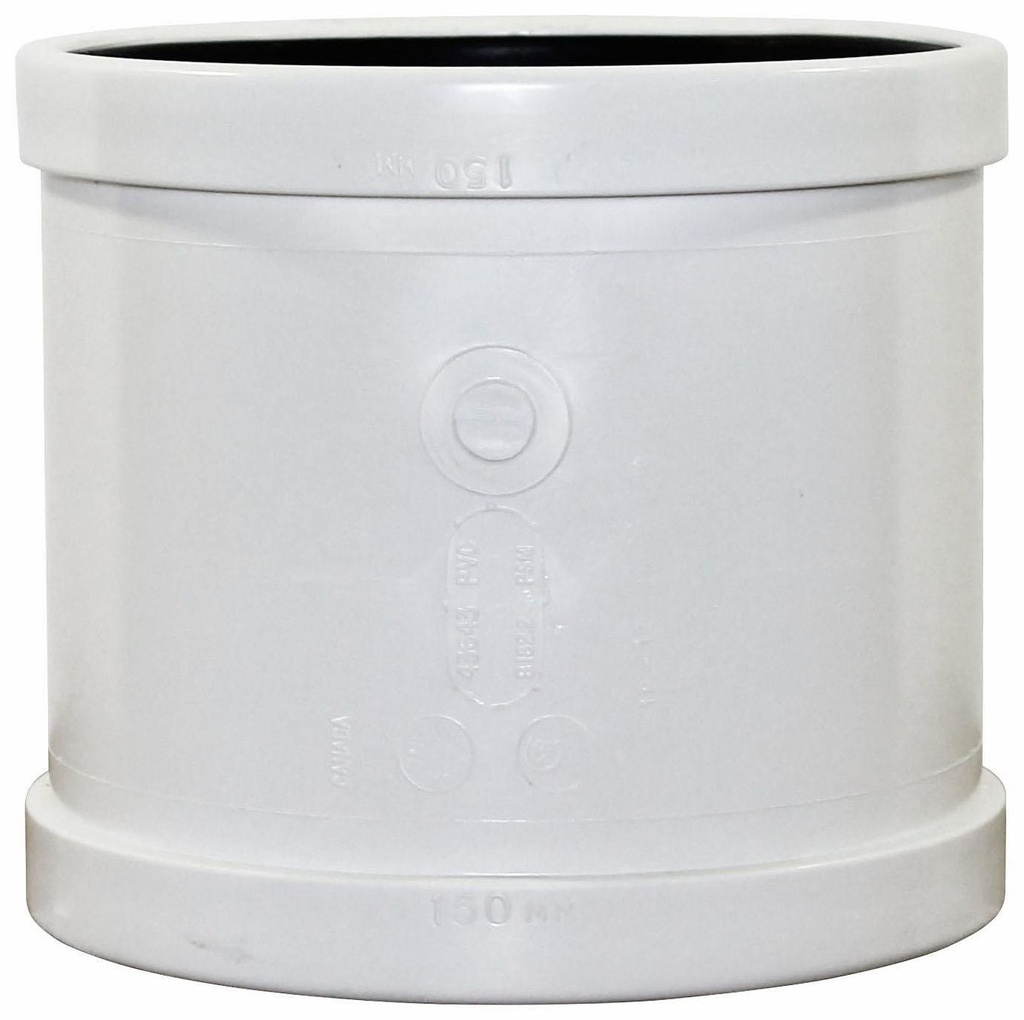 6" PVC COUPLING SWR DR35 GxG RING-TITE/TRENCH TOUGH PLUS