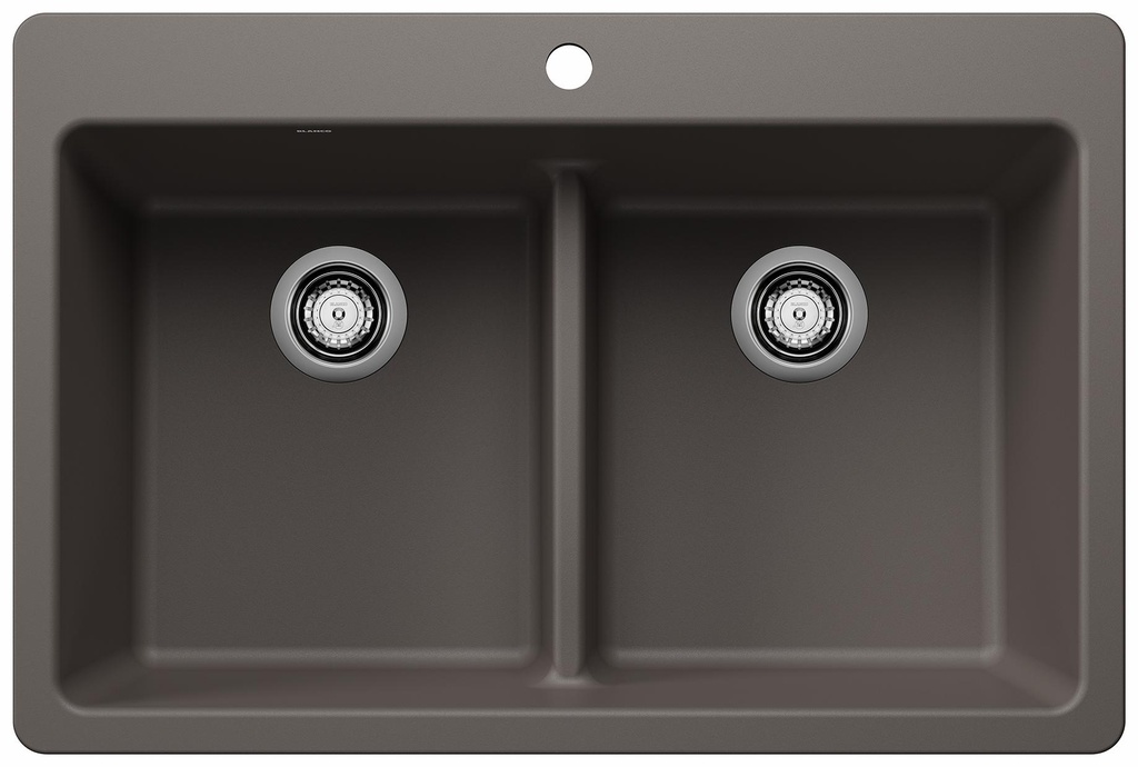 Liven 33 2 Bowl Dual Mount Low Divide Silgranit Kitchen Sink