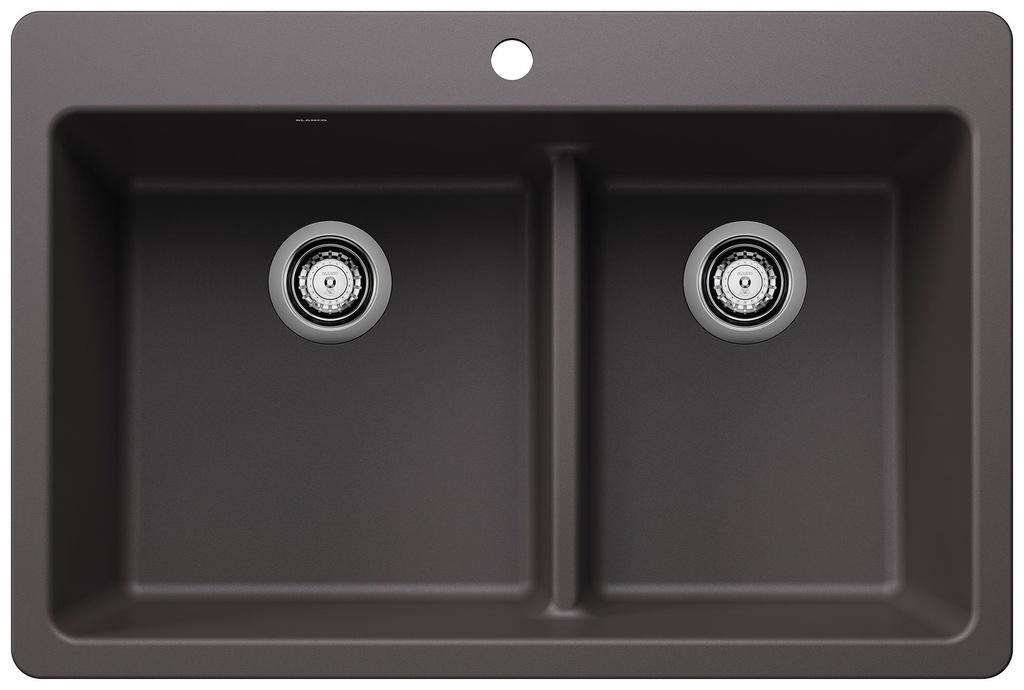 Liven 33 1.75 Bowl Dual Mount Low Divide Silgranit Kitchen Sink