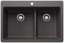 Liven 33 1.75 Bowl Dual Mount Low Divide Silgranit Kitchen Sink