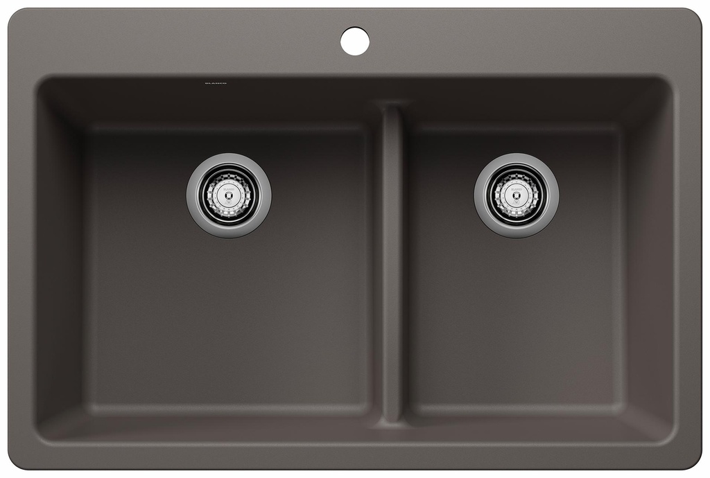 Liven 33 1.75 Bowl Dual Mount Low Divide Silgranit Kitchen Sink