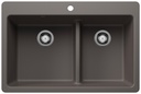 Liven 33 1.75 Bowl Dual Mount Low Divide Silgranit Kitchen Sink