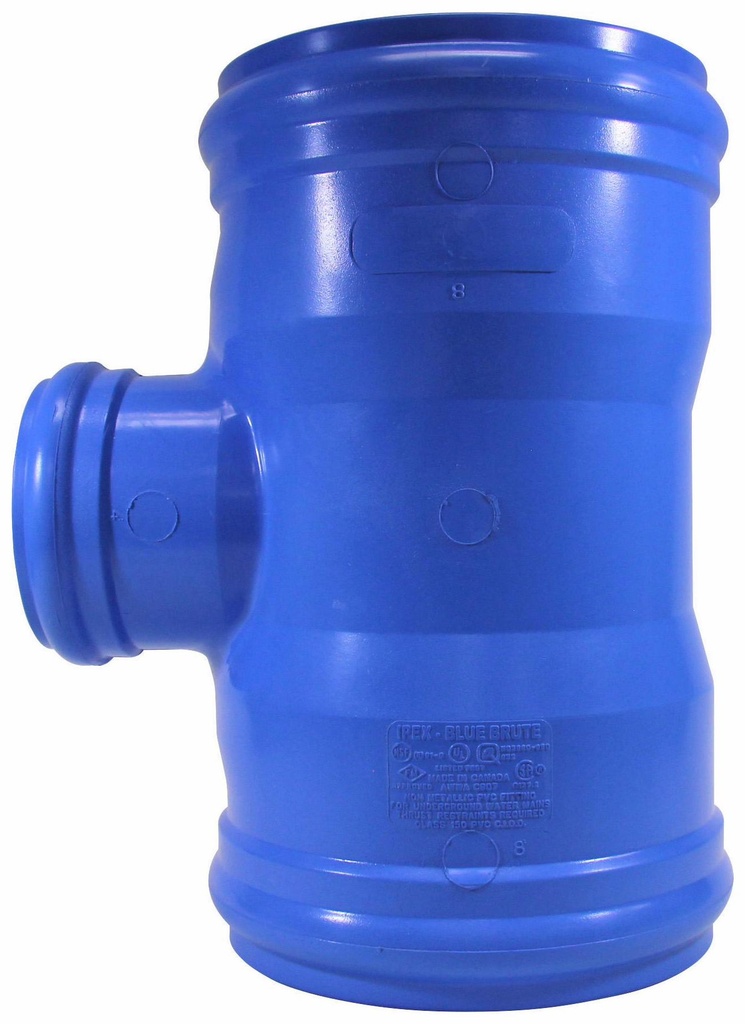 8"x6" PVC TEE CIOD DR18 BxBxB BLUE BRUTE