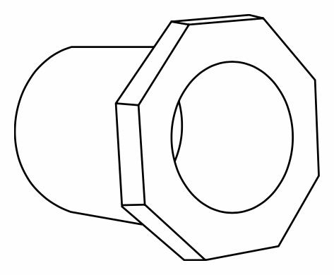 4"x1 1/4" CPVC RED. BUSHING SPxS AQUARISE