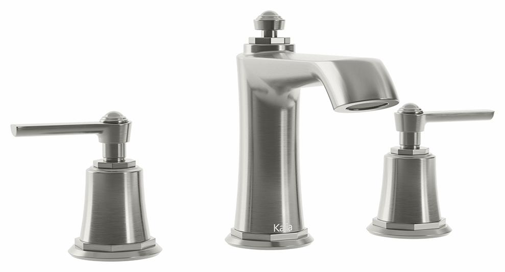 Rustik Widespread Bathroom Faucet with Push Drain and Overflow