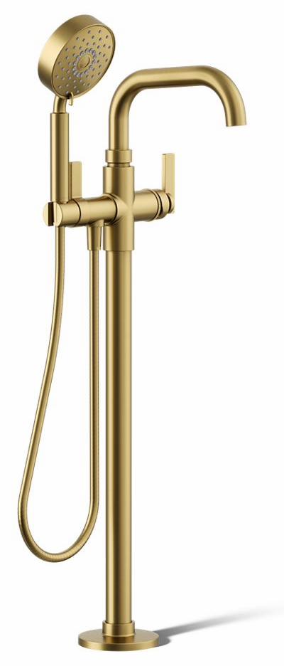 Castia by Studio McGee Floor Mount Tub Filler Trim with Hand Shower