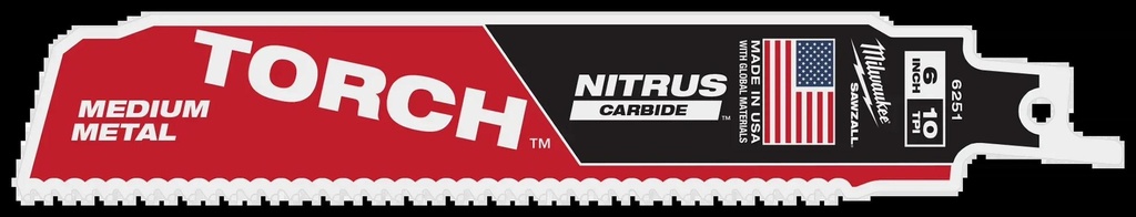 6" 10TPI NITRUS MEDIUM METAL 1PK