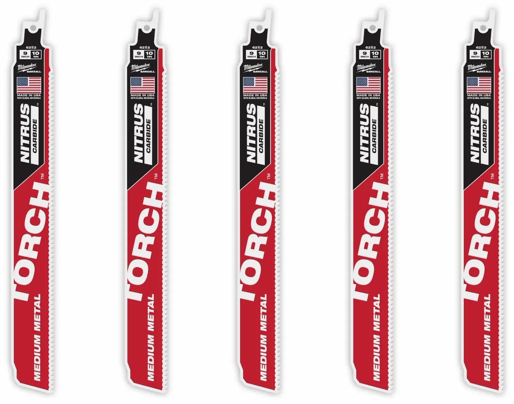 9" 10TPI NITRUS MEDIUM METAL 5PK