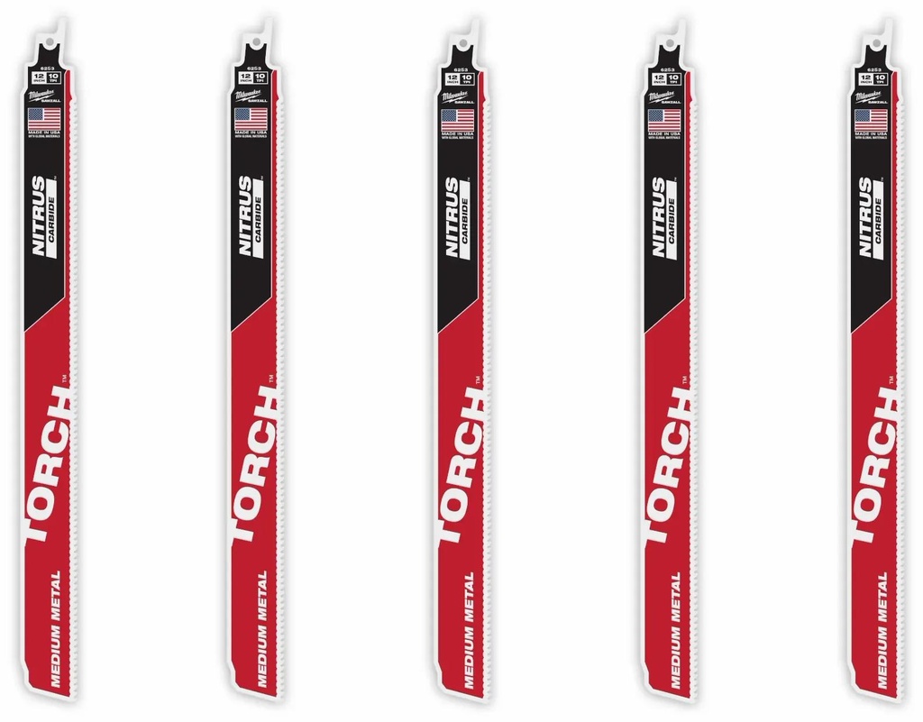 12" 10TPI NITRUS MEDIUM METAL 5PK