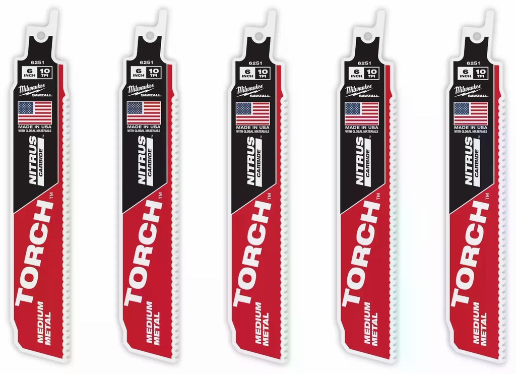 6" 10TPI NITRUS MEDIUM METAL 5PK