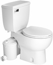 Sanibest Pro Round Toilet Combo with Grinder Pump for Full Bathroom and Laundry Application