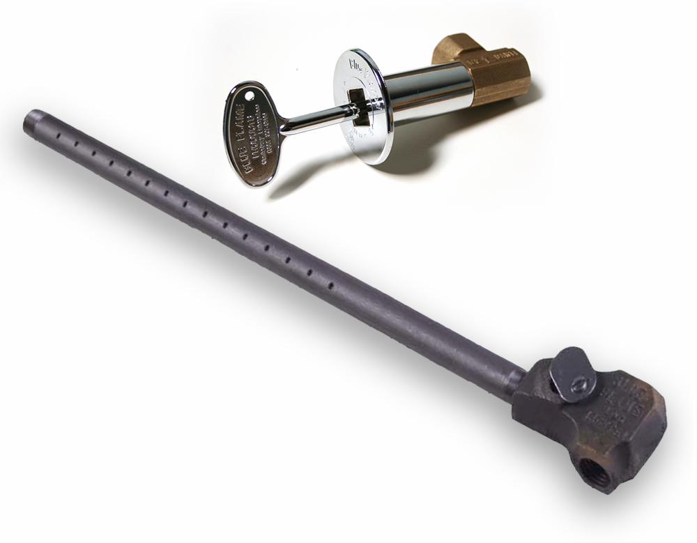 LOG LIGHTER 90 CHROME NATURAL GAS TRIM+KEY