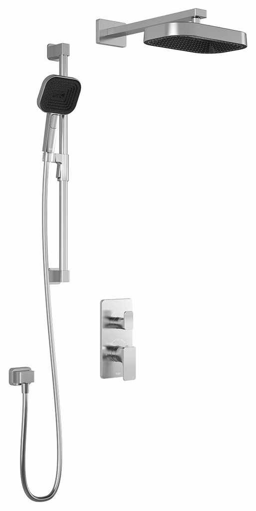 Kareo TD2 Premia Thermostatic Ingetrated Diverter Shower System with Wall Arm (less valves)