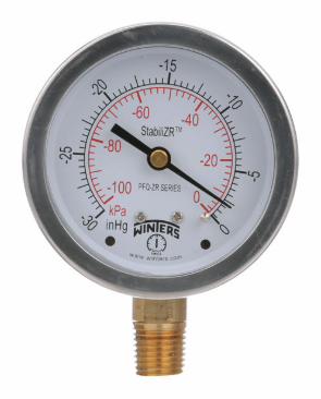 QUALITY FILLED 4"X1/4" NPT BTM 0/100 PSI/KPA