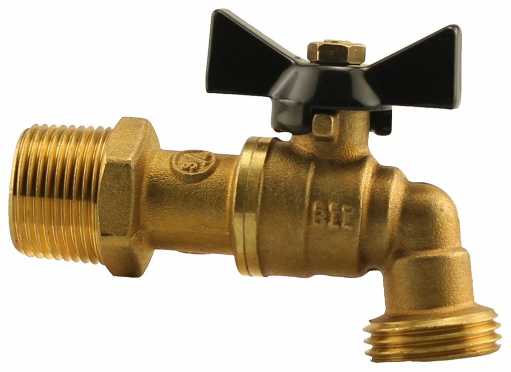 0852-07NL - 'Nl 3/4"Mpt 1/4turn Hose Bibb - Brass (Ball Type)'